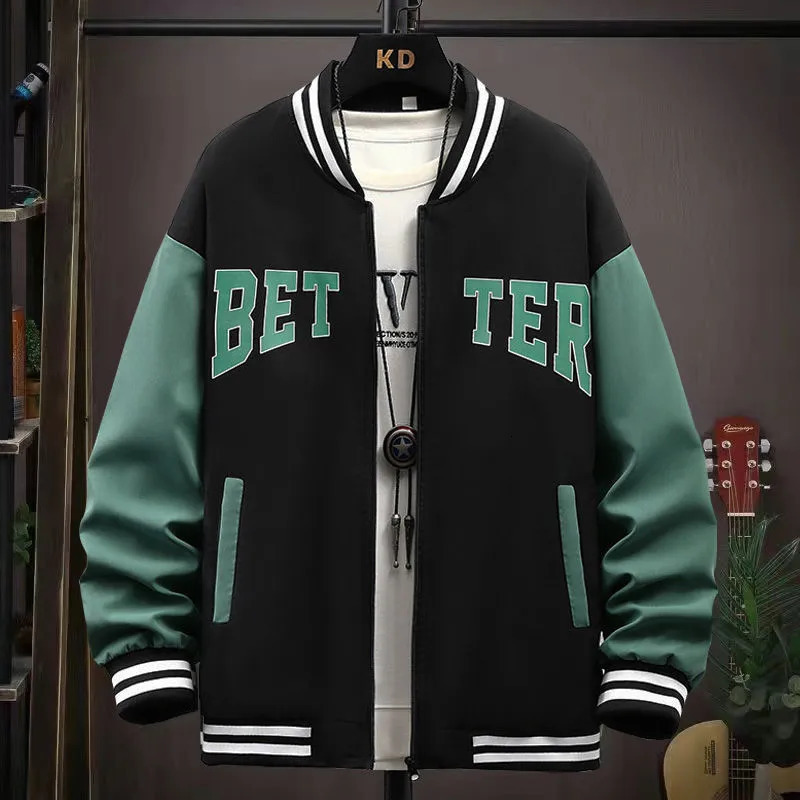 Mens Jackets Spring and Autumn Coat Jacket Baseball Suit Trend Handsome First Senior High School Plus Velvet 231110