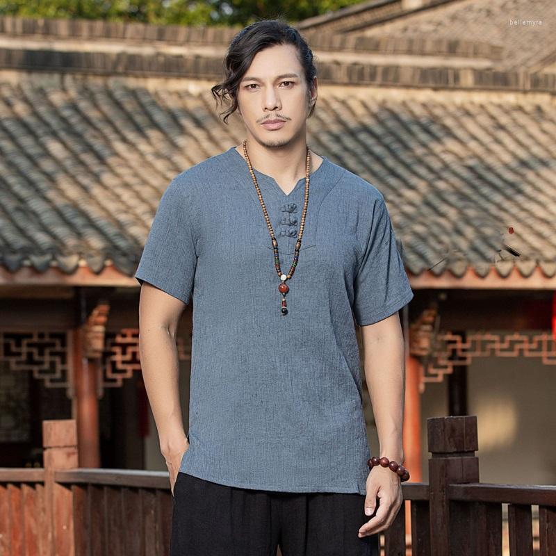 Ethnic Clothing Summer Men Linen Shirt Chinese Style Retro Casual Tops Plus Size Traditional Asian Clothes Tang Suit For Man 30495
Ethnic Clothing Summer Men Linen Shirt Chinese Style Retro Casual Tops Plus Size Traditional Asian Clothes Tang Suit For Man 30495