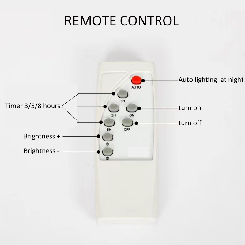 Solar Outdoor Long Wall Lamps 20cm 60cm 80cm 100cm IP65 Garden Porch Light Remote control - view 9