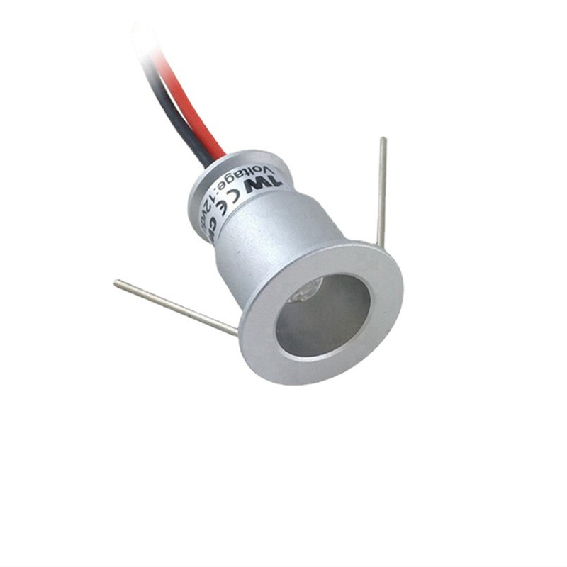 Small Spot Light 1W Mini LED Spotlight 12V Dimmable 15mm Cutout Recessed Downlight IP65 Ceiling Lamp Showcase Display Lighting