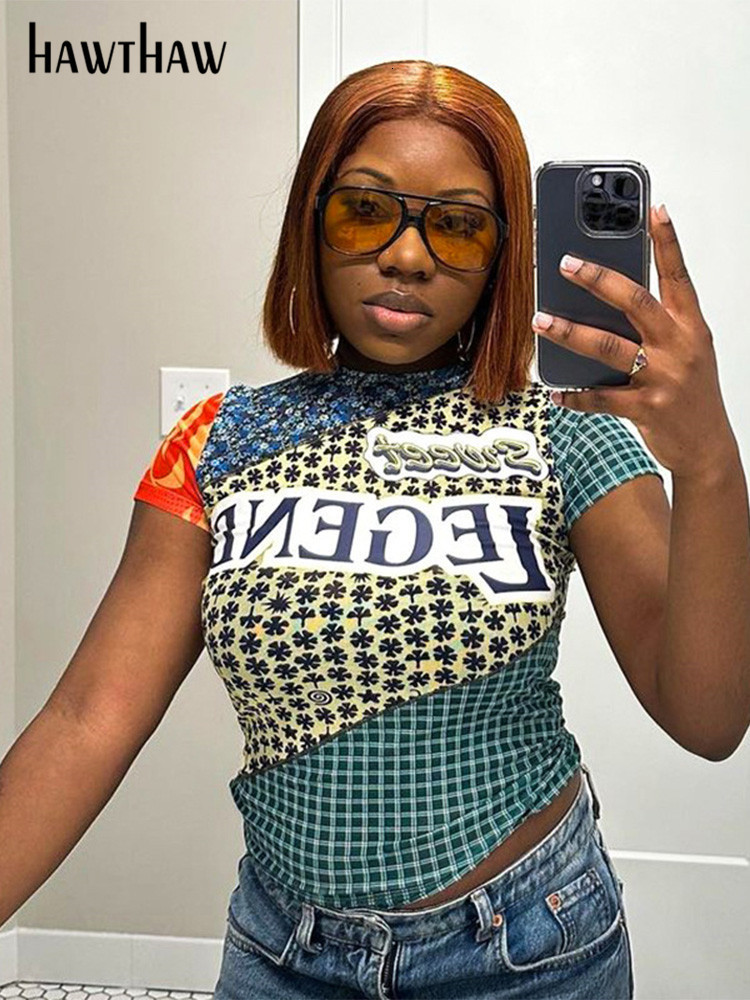 Womens TShirt Hawhaw Fashion Short Sleeve Street Apparel Graphic Tshirt Top Three Links Summer Clothing Wholesale Products 230410, Multiple
Womens TShirt Hawhaw Fashion Short Sleeve Street Apparel Graphic Tshirt Top Three Links Summer Clothing Wholesale Products 230410, Multiple