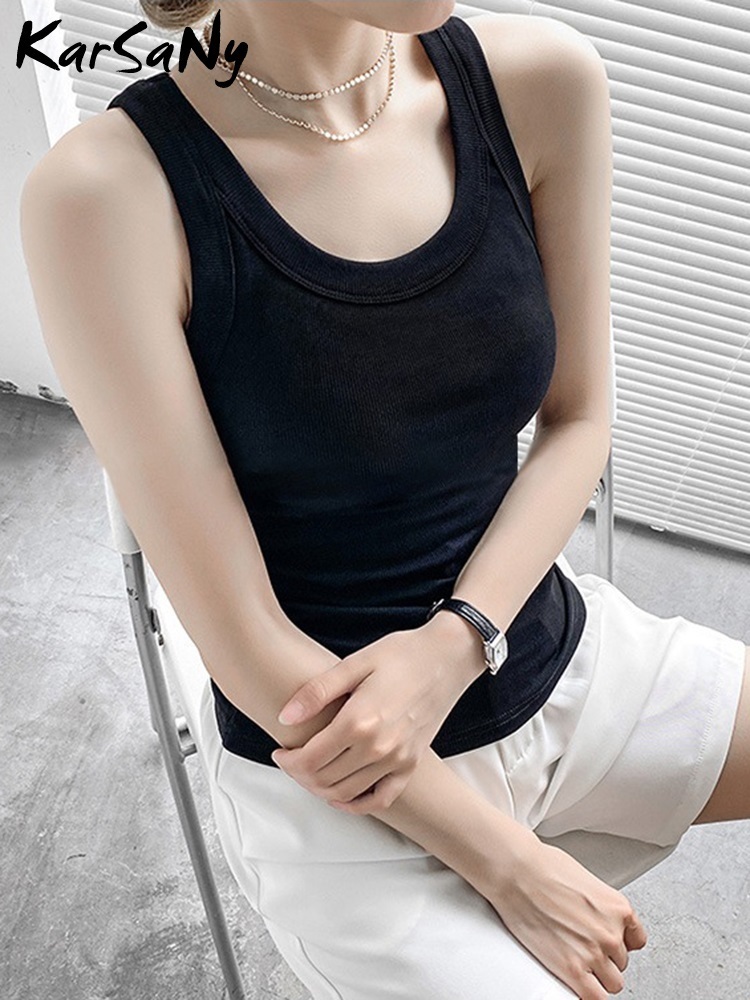 Camisoles Tanks KarSaNY Summer Tank Top Women's Cotton Women's T-shirt Sleeveless Casual White Lace Tank Top Women's Retro 230410