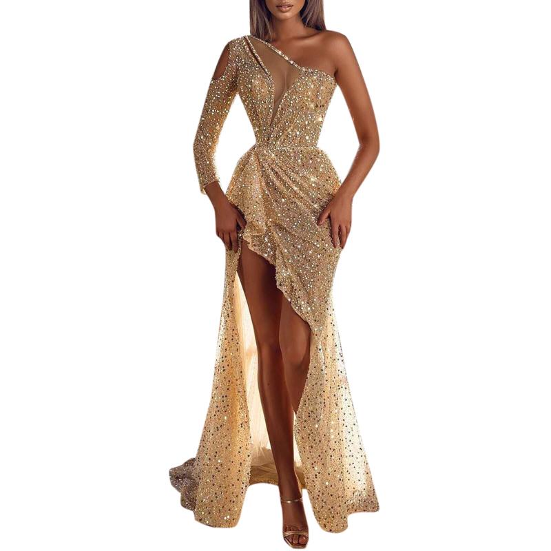Casual Dresses Womens Off Shoulder Solid Color Glitter Irregular Hem Dress Women Temperament Clothes Sukienka VintageCasual, Beige
Casual Dresses Womens Off Shoulder Solid Color Glitter Irregular Hem Dress Women Temperament Clothes Sukienka VintageCasual, Beige