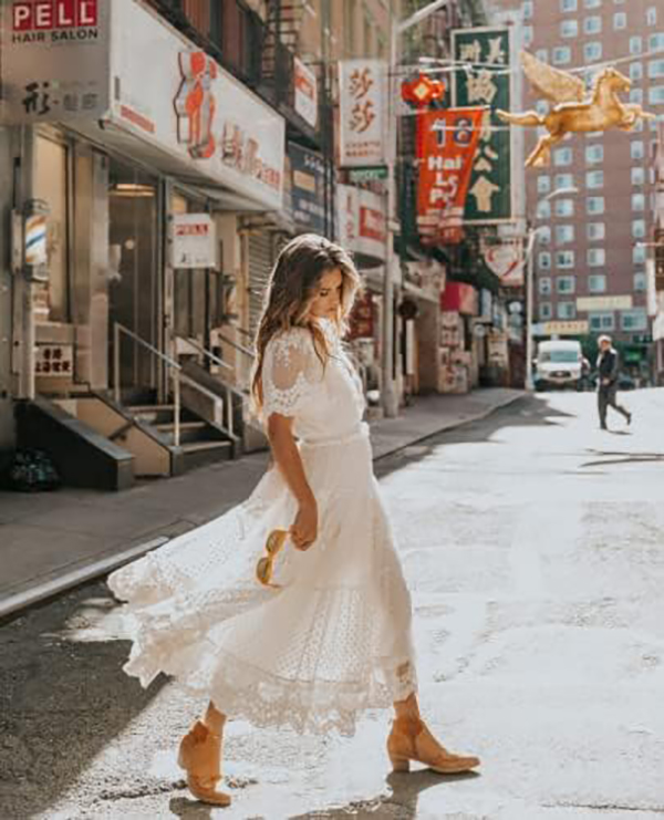 Women's V Neck Floral Tulle Lace Wedding Dress Short Sleeve Bridesmaid Holiday Party Maxi Engagement Dress