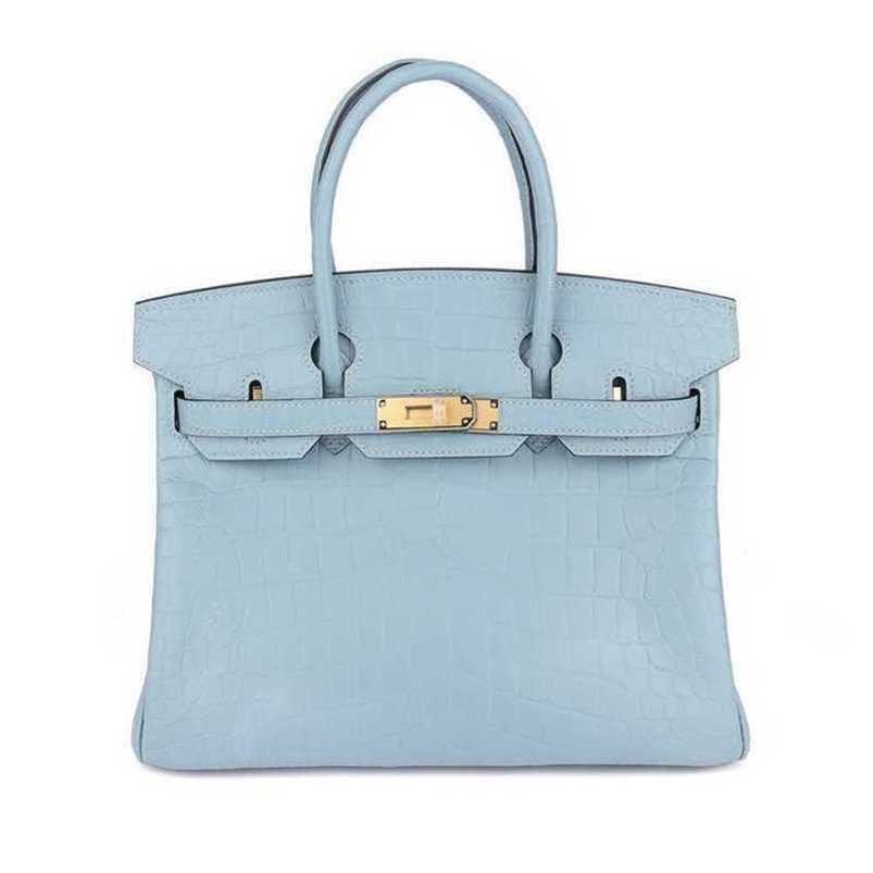 Designer Birkin H erms handbag crocodile leather hand for women qq with logo, Wathet
Designer Birkin H erms handbag crocodile leather hand for women qq with logo, Wathet