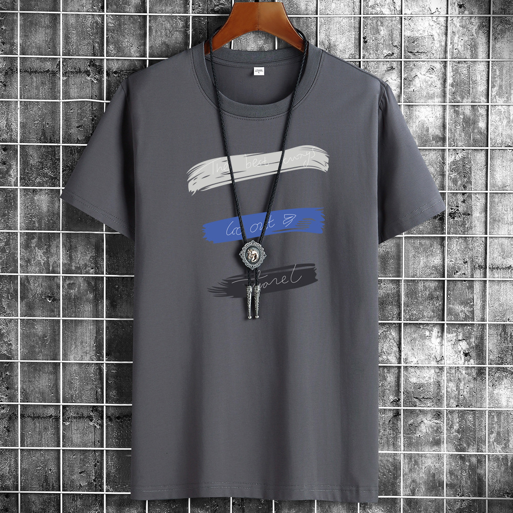 Men's T-Shirts JFUNCY Summer Men's Top Plus Size S-6XL Loose Short Sleeve Breathable Cotton Men's T-shirt Colorful Print Men's Cas