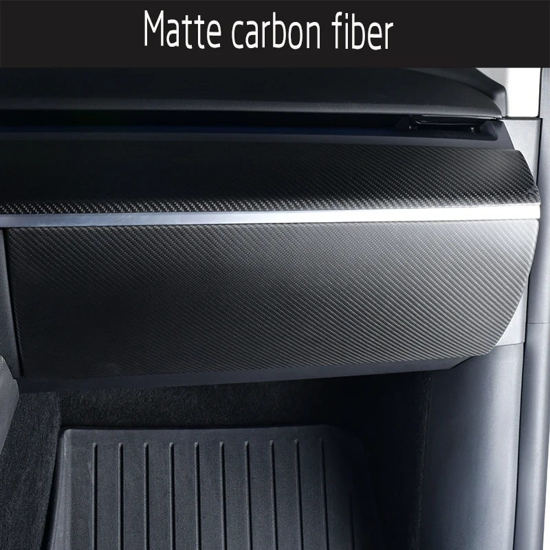 True Carbon Fiber Cover for The Tesla Model 3 Y 2017-2023 Interior Passenger Side Console Glove Box Panel Trim Accessories