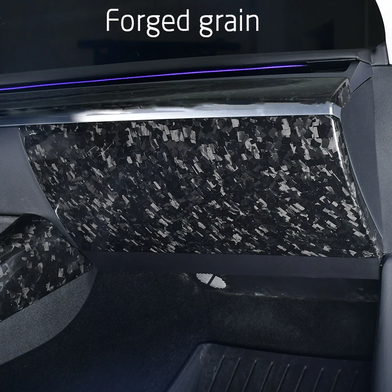 True Carbon Fiber Cover for The Tesla Model 3 Y 2017-2023 Interior Passenger Side Console Glove Box Panel Trim Accessories
