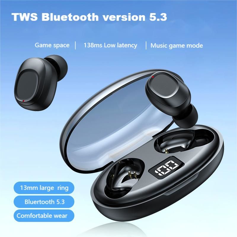 Wireless Earphone Sport Earphone TWS Bluetooth headphone In-Ear Earphone K50 Model Two Earbuds with built-in Microphone LED display high Quality Headp