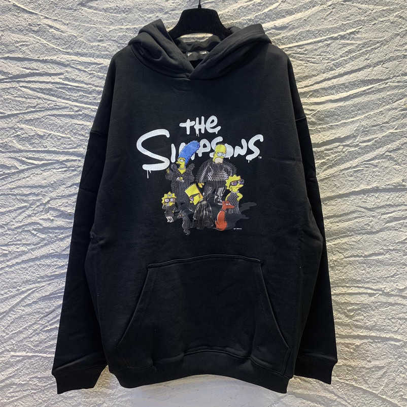 2023 New designer womens t shirt high-end Shirt Correct Version Co branded Simpson Family Burst Print Hooded Terry Loose, Black
2023 New designer womens t shirt high-end Shirt Correct Version Co branded Simpson Family Burst Print Hooded Terry Loose, Black