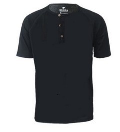 Men's T-Shirts Men's 100% merino wool T-shirt short sleeved bottom layer heat stroke men's sports merino wool Henry T-shirt size S-XL 1