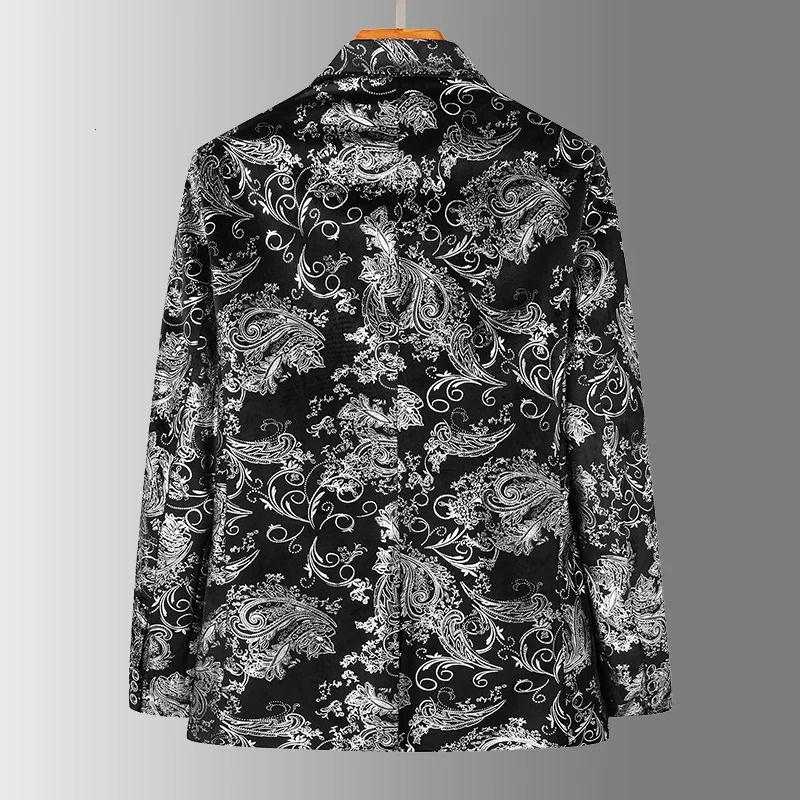 Men's Suits Blazers Men Blazer Banquet Wedding Blazer Party Blazer Bar Night Club Suit Men Coats Bright Suit Paisley Suit Fashion Men Suit 231110