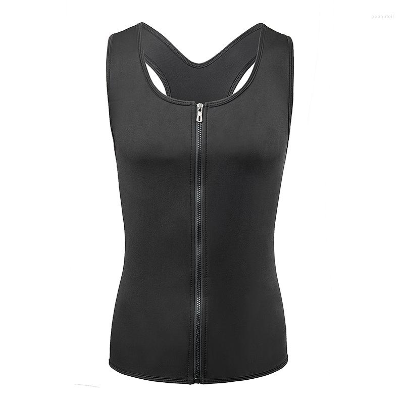 Men's Body Shapers Mens Shaper Sauna Suit Sweat Vest Slimming Waist Trainer Weight Loss Shirt Fat Workout Tank Tops Shapewear With - view 8