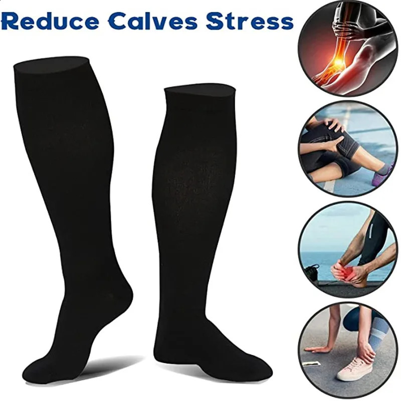 Sports Socks 3 Pair Compression Socks Knee High Varicose Veins Stockings Men Women Sport Socks Anti Fatigue Pain Relief Compression Stockings 231109