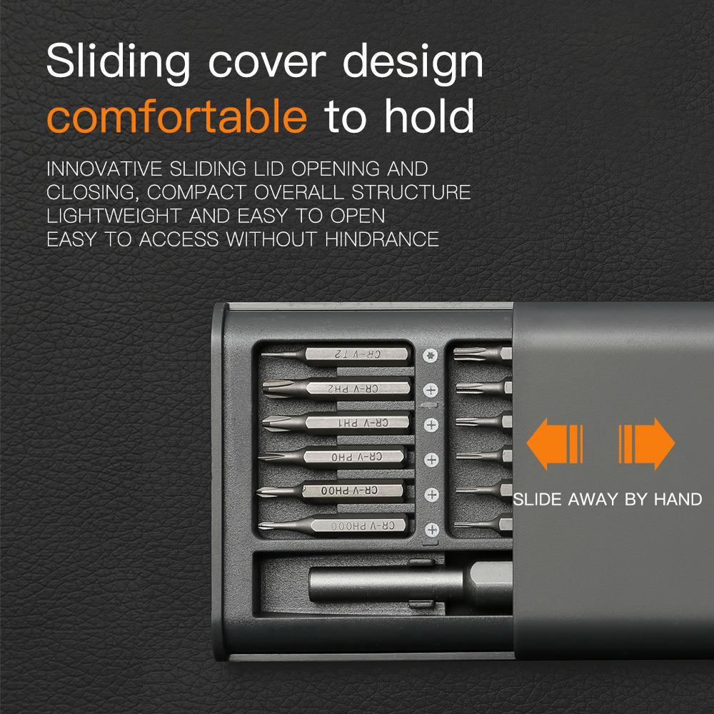 Screwdrivers Screw driver kit 24 precision magnetic drill bit DIY detachable Screw driver kit mini toolbox for smart home PC phone repair 230410