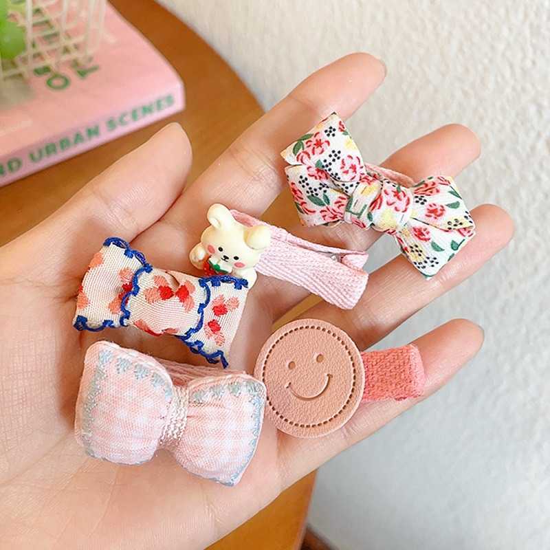 4 PC Hair Accessories 2023 Super Cute Cartoon Flower Bow Hairpins Set Baby Girls Kids Hair Clips Pin Barrettes Accessories Hairclip Headdress Headwear