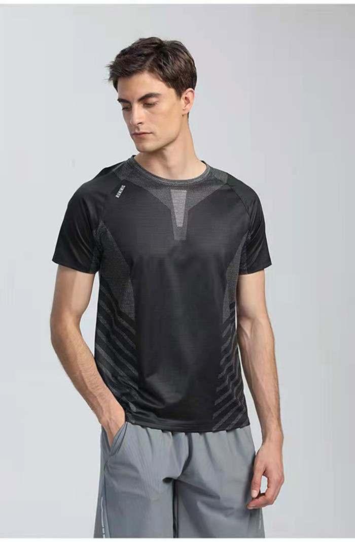 Outdoor Men's Sport T Shirt Mens Quick Dry Sweat-wicking Camo Short Top Men Wrokout Short Sleeve M-3XL R436