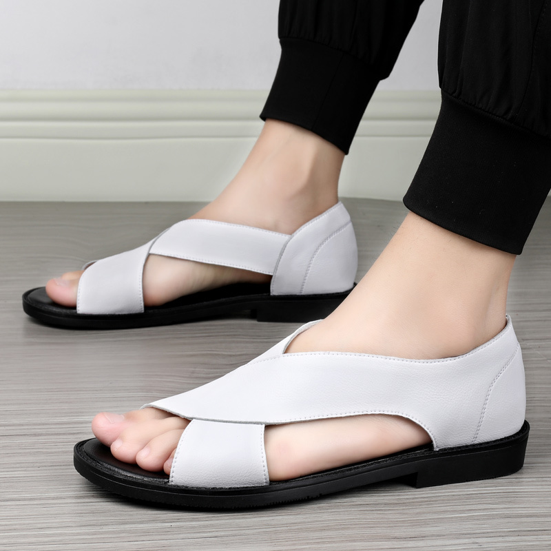 Sandals Summer Men Breathable Genuine Leather Casual Shoes Handmade Outdoor Soft s Slippers Beach Plus Size 3745 230410, White
Sandals Summer Men Breathable Genuine Leather Casual Shoes Handmade Outdoor Soft s Slippers Beach Plus Size 3745 230410, White