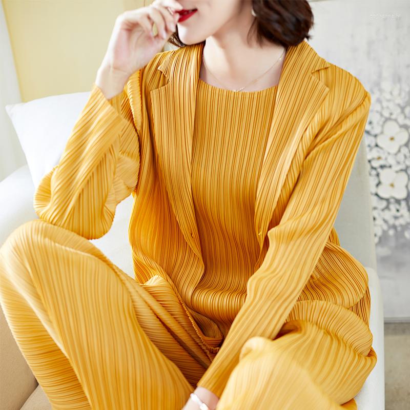Women's Two Piece Pants NOBLE Pleated Lades Peice Sets Fall 2023 Winter Korean Fashion Women S Casual Pant And Blazer Suits, Ivory
Women's Two Piece Pants NOBLE Pleated Lades Peice Sets Fall 2023 Winter Korean Fashion Women S Casual Pant And Blazer Suits, Ivory
