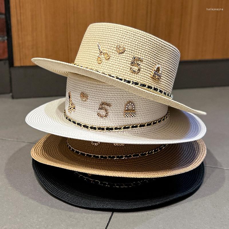 Wide Brim Hats Fashion Lafite Grass Flat Top Hat Beach Sunshade Uv Protection Internet Celebrity Sun Versatile Cool Tide, White
Wide Brim Hats Fashion Lafite Grass Flat Top Hat Beach Sunshade Uv Protection Internet Celebrity Sun Versatile Cool Tide, White