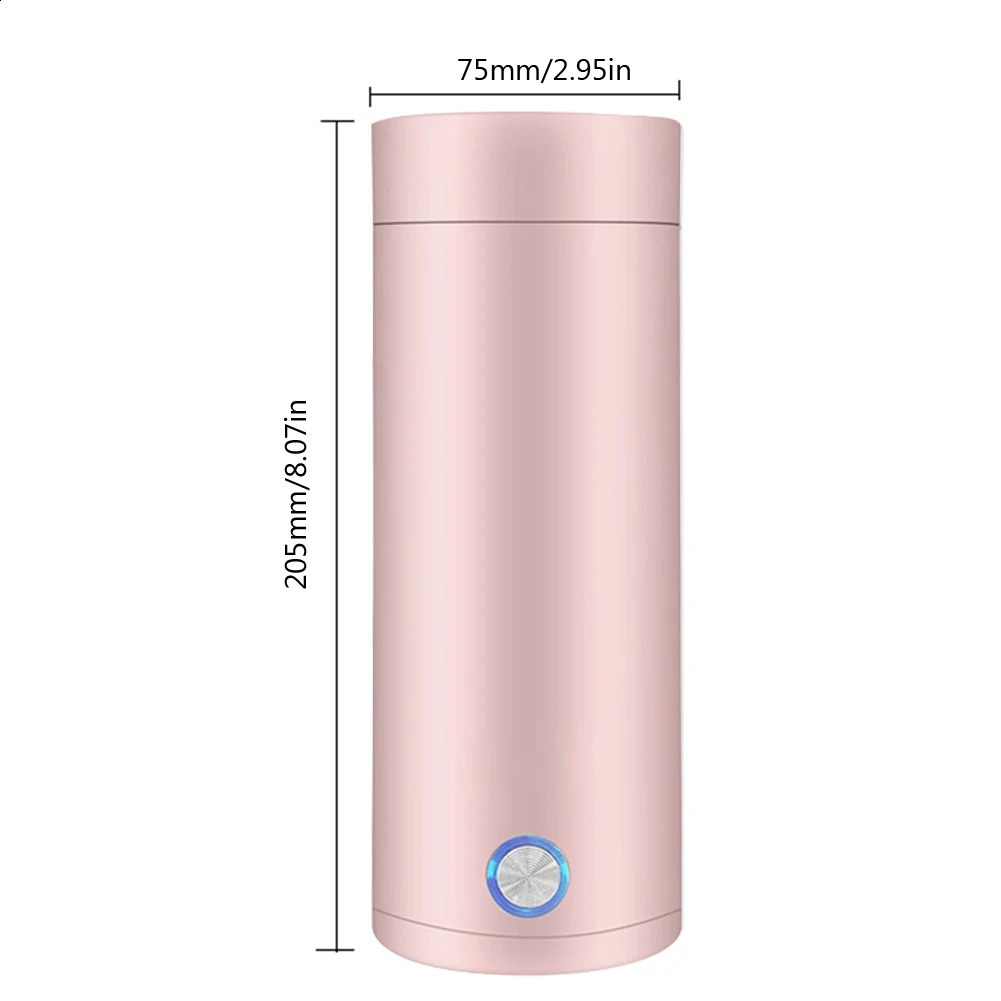 Water Bottles 400ml Electric Heater Bottle Portable Insulation 304 Stainless Steel Quick Boiling Leakproof Kettle for Home Trav 231109