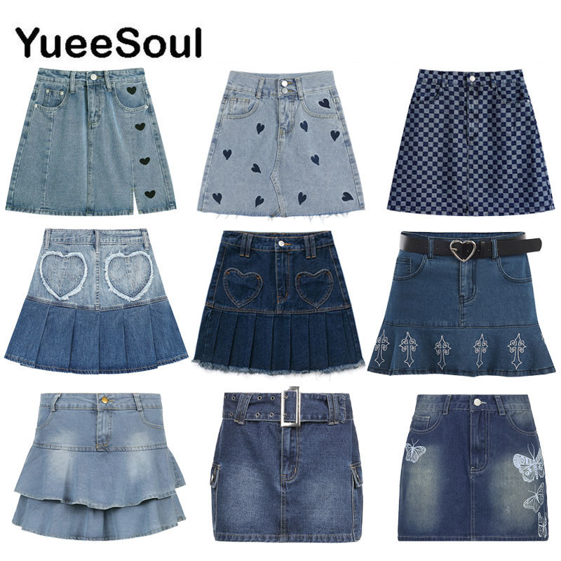 Skirts Blue Denim Fashion Printed Pleated High Waist Mini Y2K Retro Sweet Cute Sexy Streetwear Summer Women 220410, Blue skirts 50
Skirts Blue Denim Fashion Printed Pleated High Waist Mini Y2K Retro Sweet Cute Sexy Streetwear Summer Women 220410, Blue skirts 50