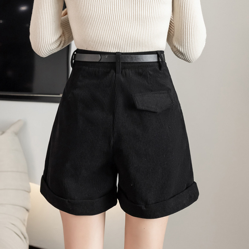 Women's Shorts Retro High Waist Wide Leg Autumn Winter Denim Casual Women's Shorts Boyfriend Style Women's Shorts 230410