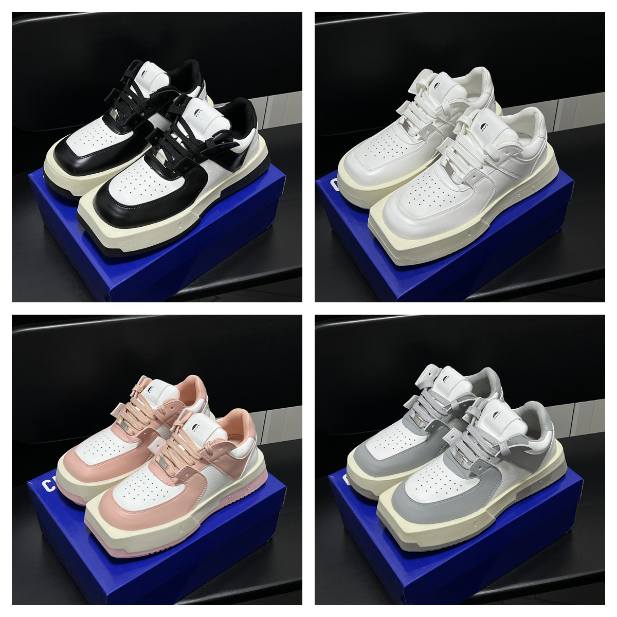 2023Designer sneakers Women's fashion brand casual shoes chococoncert black and white Panda jogging shoes cowhide color matching craft classic cake platform shoes
2023Designer sneakers Women's fashion brand casual shoes chococoncert black and white Panda jogging shoes cowhide color matching craft classic cake platform shoes