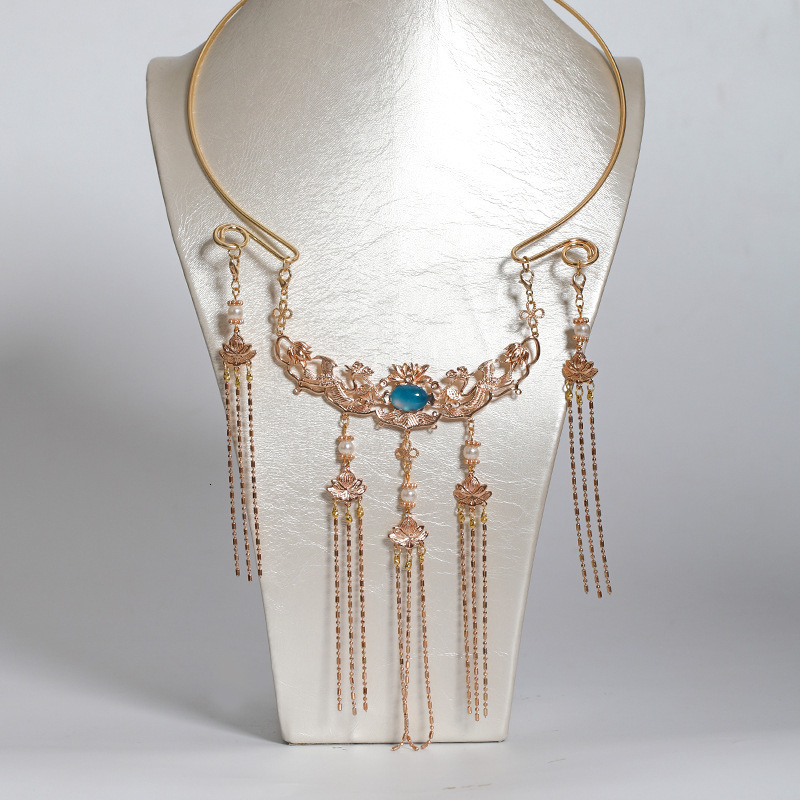 Chokers Ancient Chinese Necklace Wedding Accessoreis Chain Long Tassel Pendant for Women Hanfu Dress Costume Decorative Jewelry 230410
Chokers Ancient Chinese Necklace Wedding Accessoreis Chain Long Tassel Pendant for Women Hanfu Dress Costume Decorative Jewelry 230410