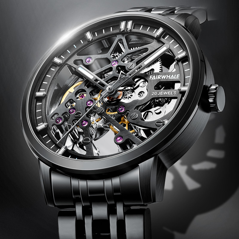 Wristwatches Mark Fairwhale Mechanical Watch Men 30M Waterproof Luminous Steel Automatic Watches Leather Skeleton Dial 230410, Fw-6040-2
Wristwatches Mark Fairwhale Mechanical Watch Men 30M Waterproof Luminous Steel Automatic Watches Leather Skeleton Dial 230410, Fw-6040-2