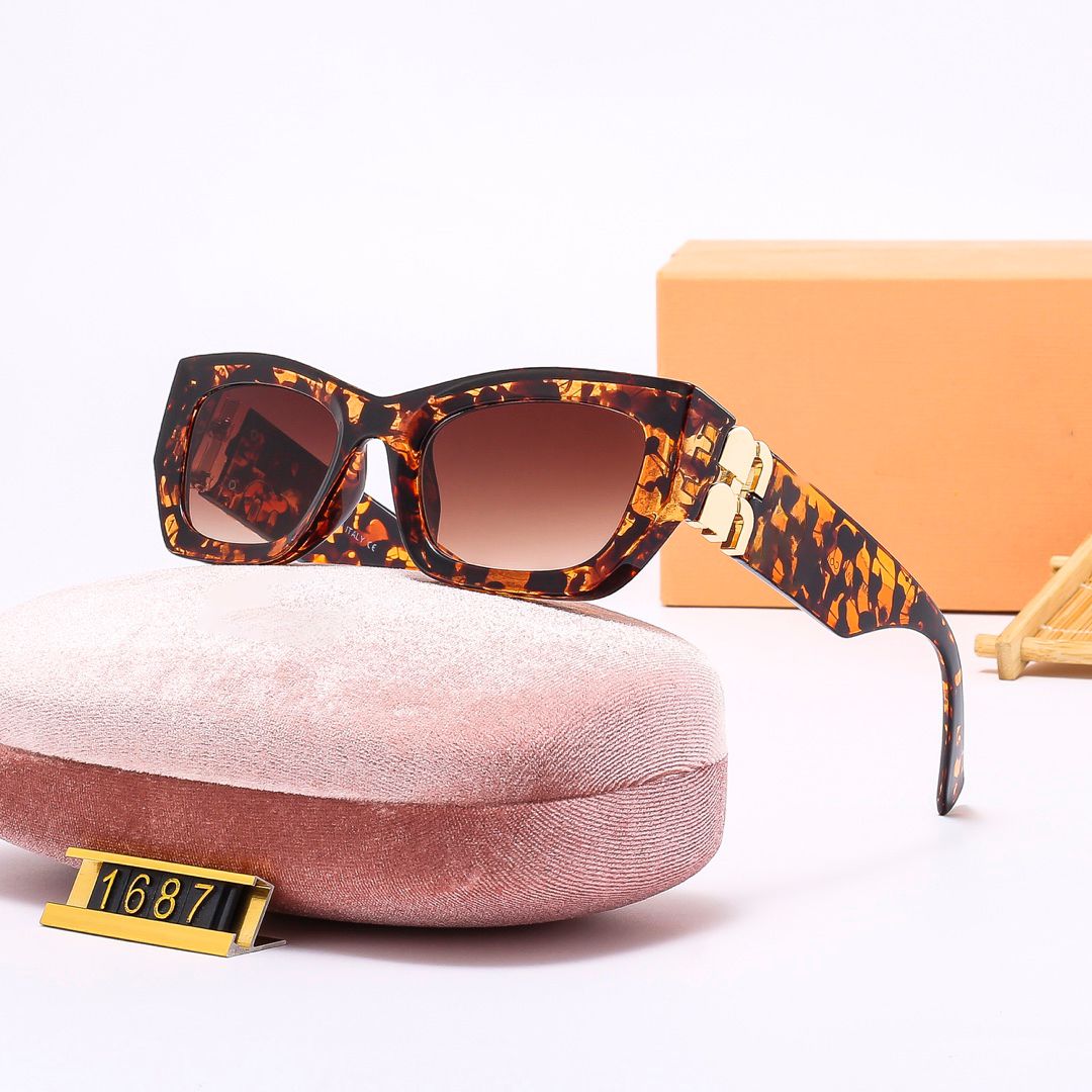 Fashion Designer Sunglasses Luxury Brand sunglass 1687 Beach Sun Glasses For Man Woman5 Colors Optional Good-Quality EyeGlasses With Box