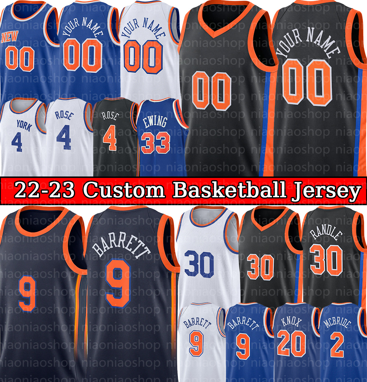 Custom New York "Knicks"Julius Randle Basketball Jerseys Printed RJ Barrett Derrick Rose Jalen Brunson Patrick Ewing Hart 2022 2023 City Blue Edition Shirt Jerseys
Custom New York "Knicks"Julius Randle Basketball Jerseys Printed RJ Barrett Derrick Rose Jalen Brunson Patrick Ewing Hart 2022 2023 City Blue Edition Shirt Jerseys