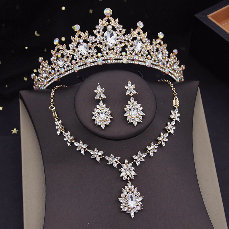 Earrings Necklace Girls Crown Bridal Jewelry Sets for Women Tiaras Evening Earring Wedding Dress Bride Accessory 230410, White
Earrings Necklace Girls Crown Bridal Jewelry Sets for Women Tiaras Evening Earring Wedding Dress Bride Accessory 230410, White