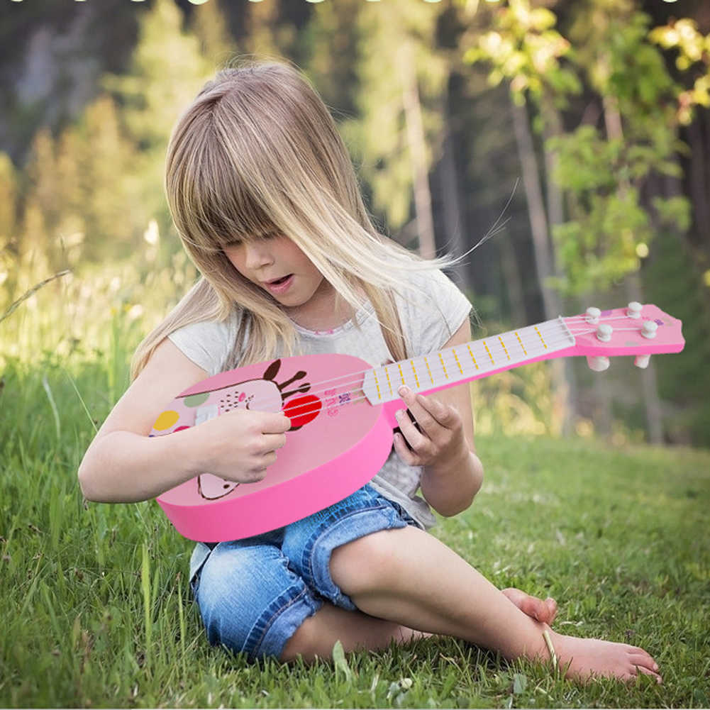 Guitar Mini Four Strings Ukulele Guitar Musical Instrument Children Kids Educational Toys Early Intellectual Development Toy