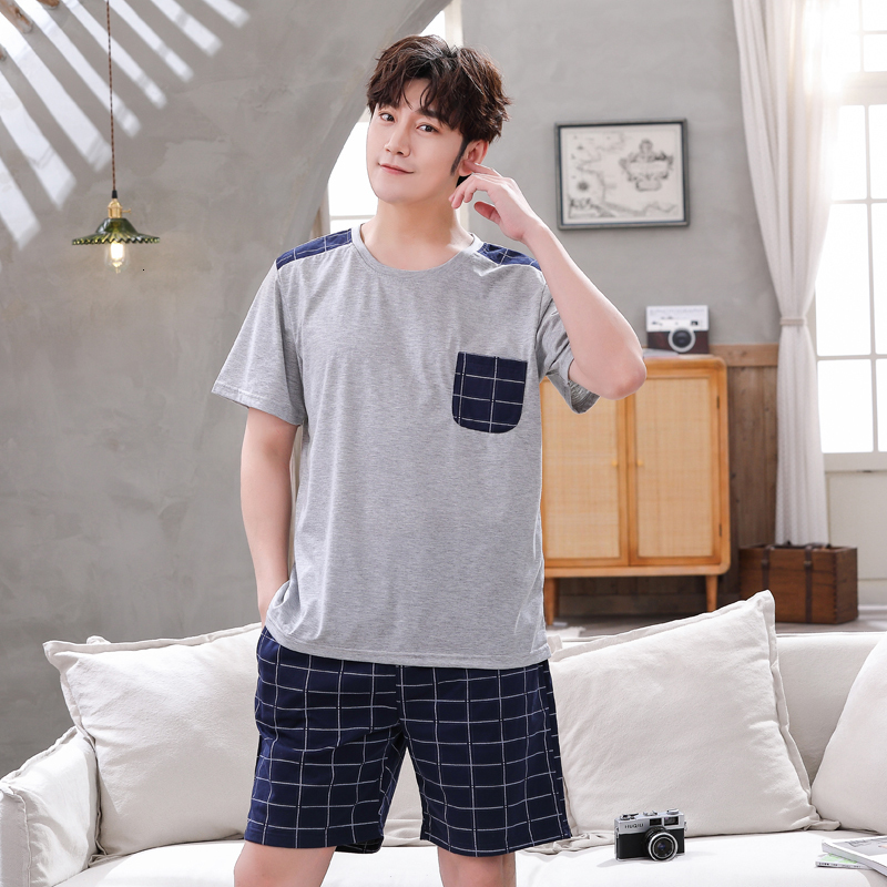 Men's Sleepwear Summer Men's Pajama Sets Casual Short Tops Short Pants Suit Pyjamas Plaid Men Sleepwear Pijamas Homewear Fashion 230410, Nn2041
Men's Sleepwear Summer Men's Pajama Sets Casual Short Tops Short Pants Suit Pyjamas Plaid Men Sleepwear Pijamas Homewear Fashion 230410, Nn2041