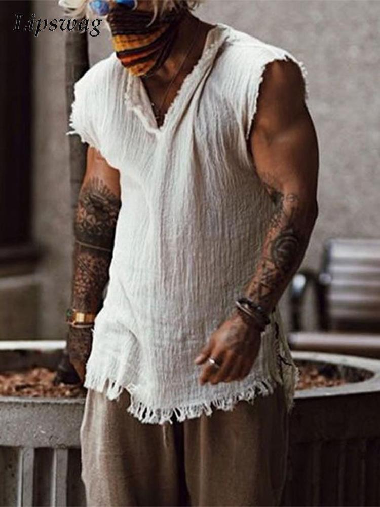 Men's Tank Tops Vintage Solid Color Cotton Tops Men Casual Sleeveless VNeck Loose Tank Tops Summer Mens Clothing Fashion Vest Streetwear 230410, Dark gray
Men's Tank Tops Vintage Solid Color Cotton Tops Men Casual Sleeveless VNeck Loose Tank Tops Summer Mens Clothing Fashion Vest Streetwear 230410, Dark gray
