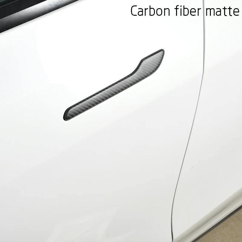 For Tesla Model3 Model Y Real Carbon Fiber Styling Premium Durable Accessories 2017-2023 Car Door Handle Cover Protector Sticker