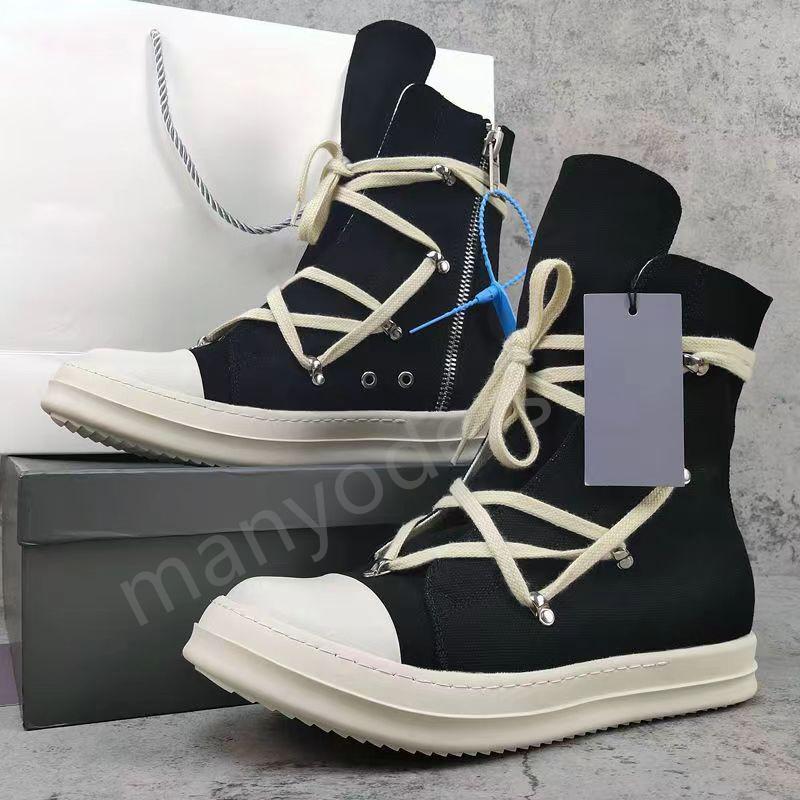 Women Men Canvas Cerecloth Boots Designer Ricks Owen Boot Mens Womens Shoes Platform Sneaker Ankle booties Strobe Hexa Leather High Jumbo Lace Low Luxury Casual shoe
Women Men Canvas Cerecloth Boots Designer Ricks Owen Boot Mens Womens Shoes Platform Sneaker Ankle booties Strobe Hexa Leather High Jumbo Lace Low Luxury Casual shoe