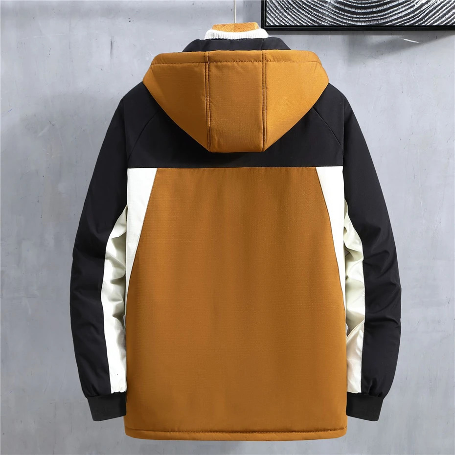 Mens Down Parkas Winter Men Thick Fleece Jackets Coats Plus Size 10XL 11XL Fashion Casual Patchwork Male Big 9XL Outerwear 231110