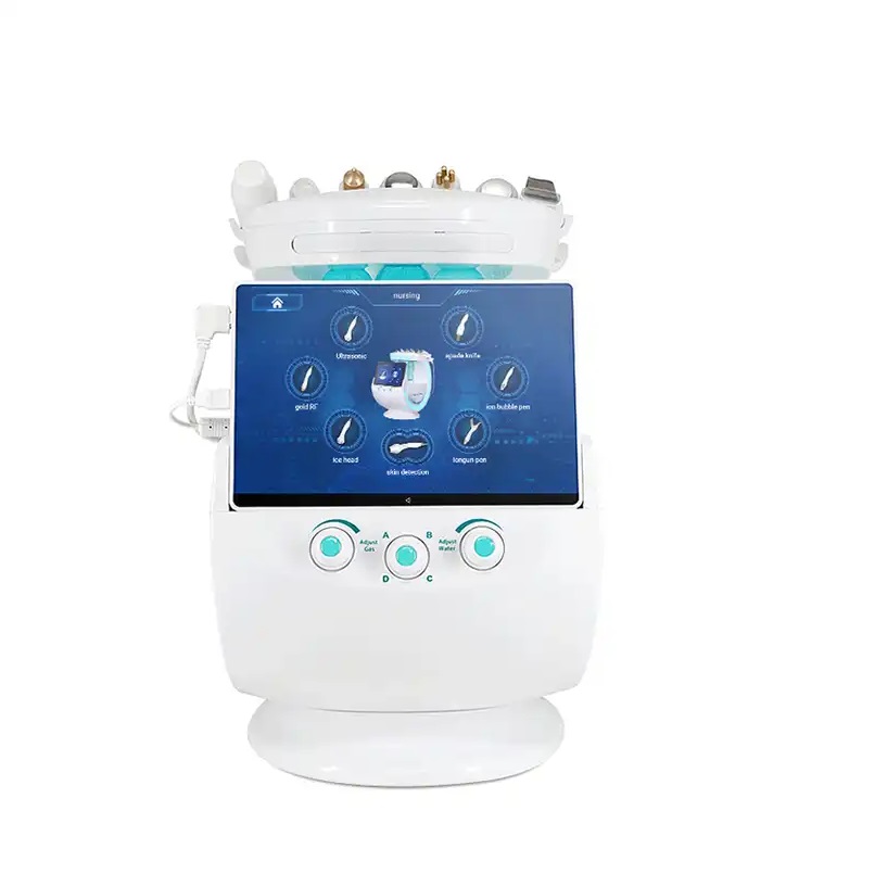 Newest Facial Machine Skin Scrubber Ice Blue Plus Magic Mirror Skin Analyzer Face Lifting Skin Analysis Oxygen Jet Peel