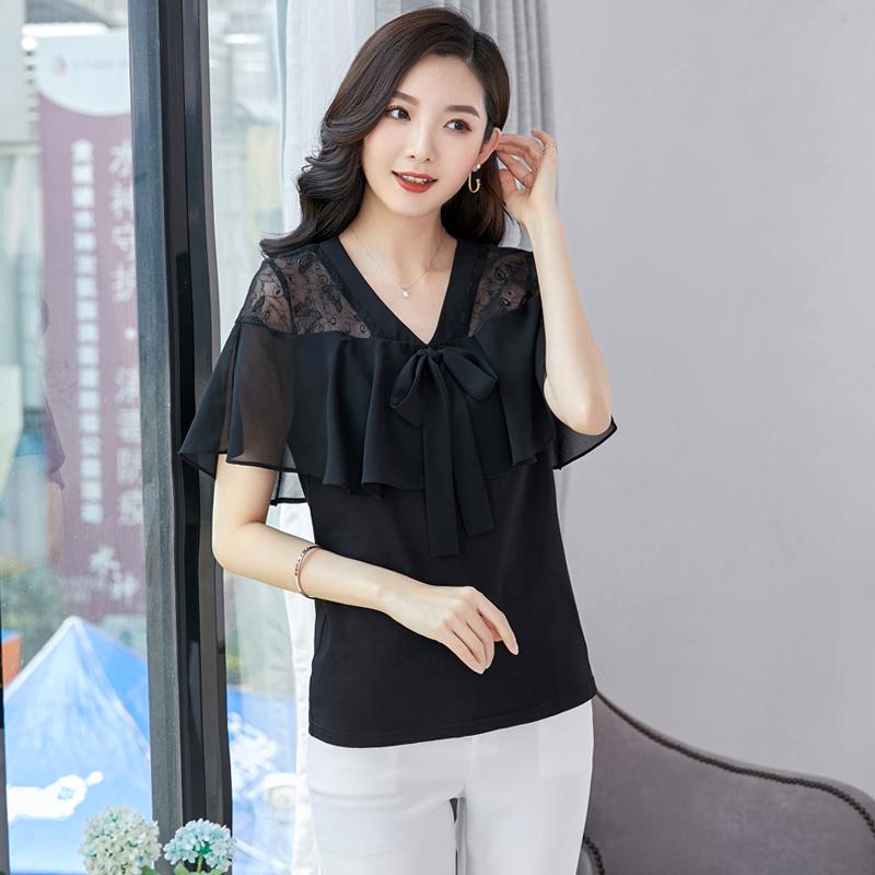 Women's Blouses & Shirts Plus Size Blouse Black Lace Chiffon Sexy Women Clothes Short Sleeve Pullover Tops Clothing 5XL Summer
Women's Blouses & Shirts Plus Size Blouse Black Lace Chiffon Sexy Women Clothes Short Sleeve Pullover Tops Clothing 5XL Summer