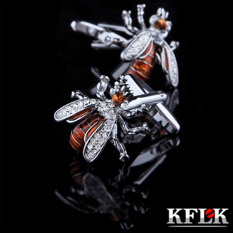 Cuff Links KFLK Jewelry shirt cufflinks for mens Brand Crystal link Wholesale Luxury Button Male High Quality Animal Bee guests 230410
Cuff Links KFLK Jewelry shirt cufflinks for mens Brand Crystal link Wholesale Luxury Button Male High Quality Animal Bee guests 230410
