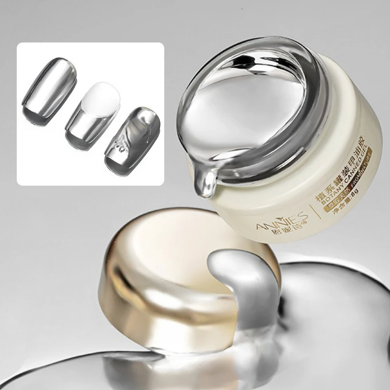 Nail Polish Mirror Metallic Nail Polish Gel Semi-permanent Varnishes Mirror Chrome Effect Silver Painting UV Gel Nail Art Decorations 8ML 231110