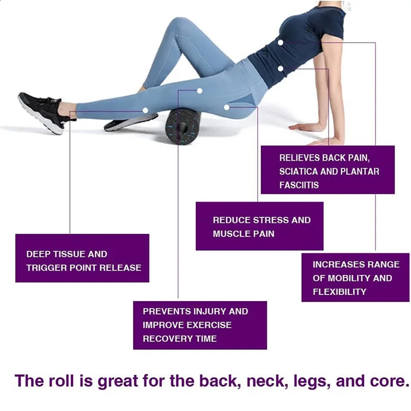 Yoga Blocks Hollow Roller Massage Peanut Ball Set EPP Fitness Foam Column For Back Pain Legs Hip Deep Tissue Stretching Muscle Relax 231109