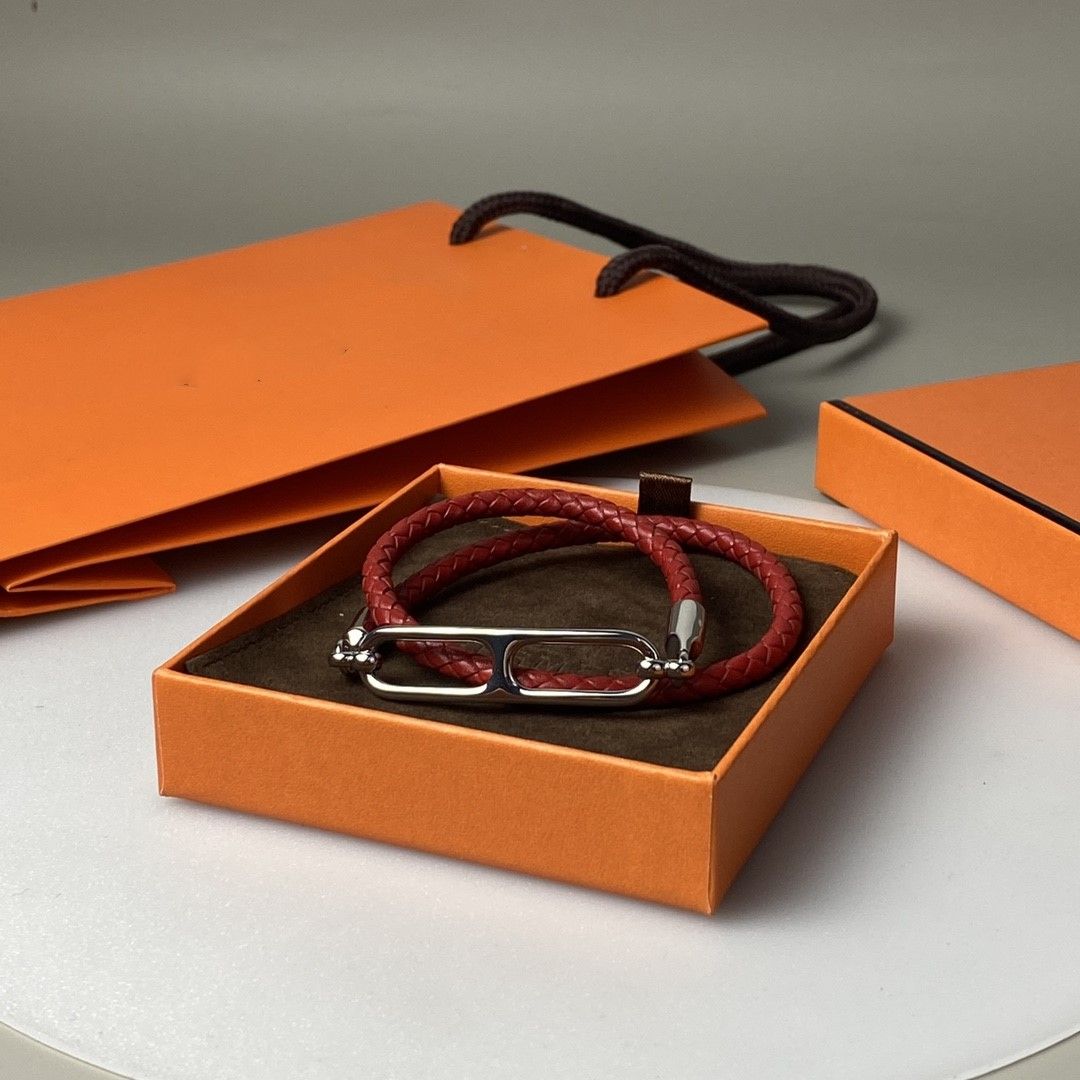 luxury designer h charm bracelet Rope leather silver bucket bangles bracelets for women jewelry with box
luxury designer h charm bracelet Rope leather silver bucket bangles bracelets for women jewelry with box