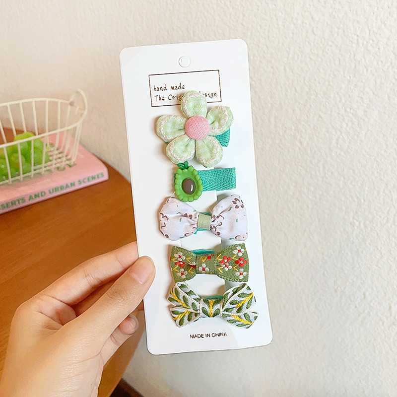4 PC Hair Accessories 2023 Super Cute Cartoon Flower Bow Hairpins Set Baby Girls Kids Hair Clips Pin Barrettes Accessories Hairclip Headdress Headwear