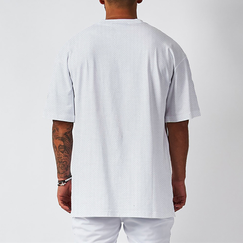 Men's T-Shirts Muscle Men's Gym Clothing Network Fitness Men's Super Large T-shirt Outdoor Hip Hop Street Clothing Loose Half Sleeve Fi
