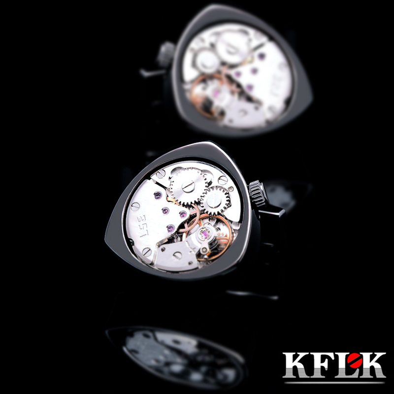 Cuff Links KFLK jewelry shirts cufflinks for mens Brand Black watch movement mechanical cuff links Buttons Male High Quality guests 230410
Cuff Links KFLK jewelry shirts cufflinks for mens Brand Black watch movement mechanical cuff links Buttons Male High Quality guests 230410