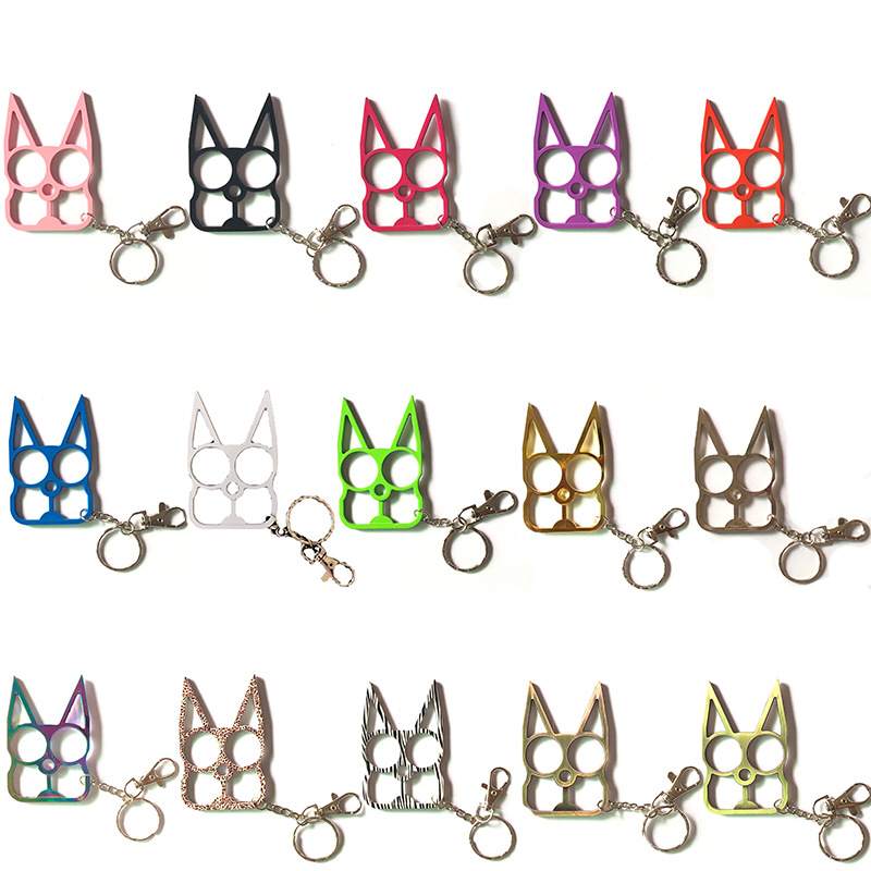 Self-defense keychains Multifunctional key chain bottle opener cartoon cat finger tiger set double finger key ring
Self-defense keychains Multifunctional key chain bottle opener cartoon cat finger tiger set double finger key ring