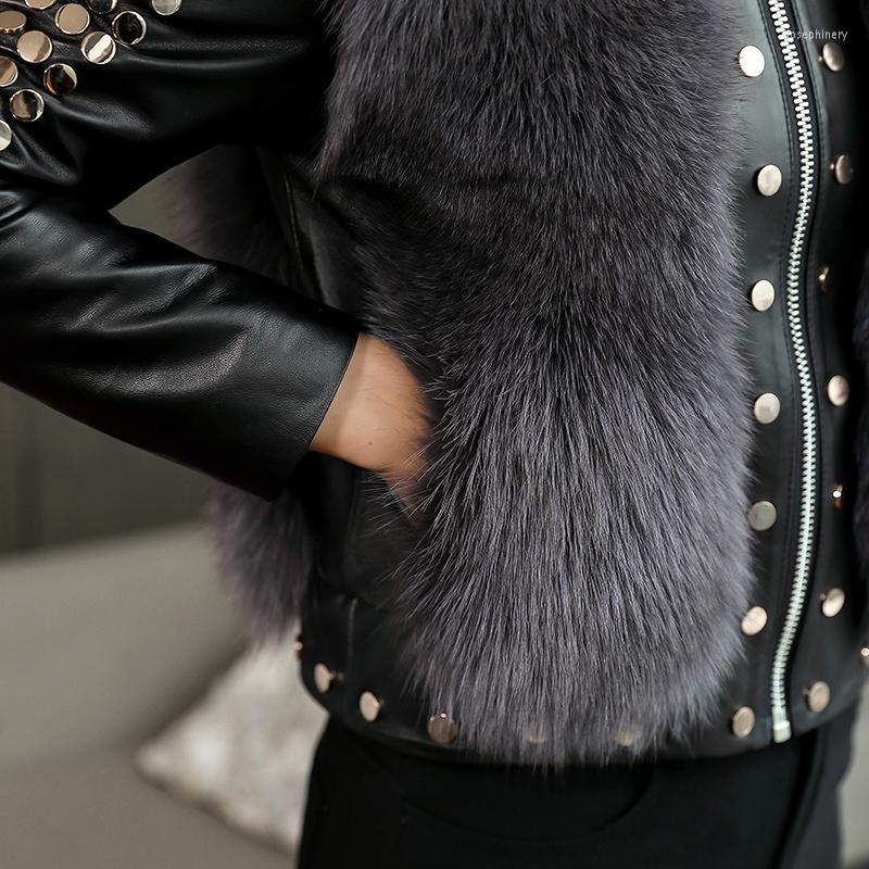 Women' Leather Genuine Jacket Real Fur Coat Winter Women Sheepskin Female Bomber Jackets MY3981, Black
Women' Leather Genuine Jacket Real Fur Coat Winter Women Sheepskin Female Bomber Jackets MY3981, Black